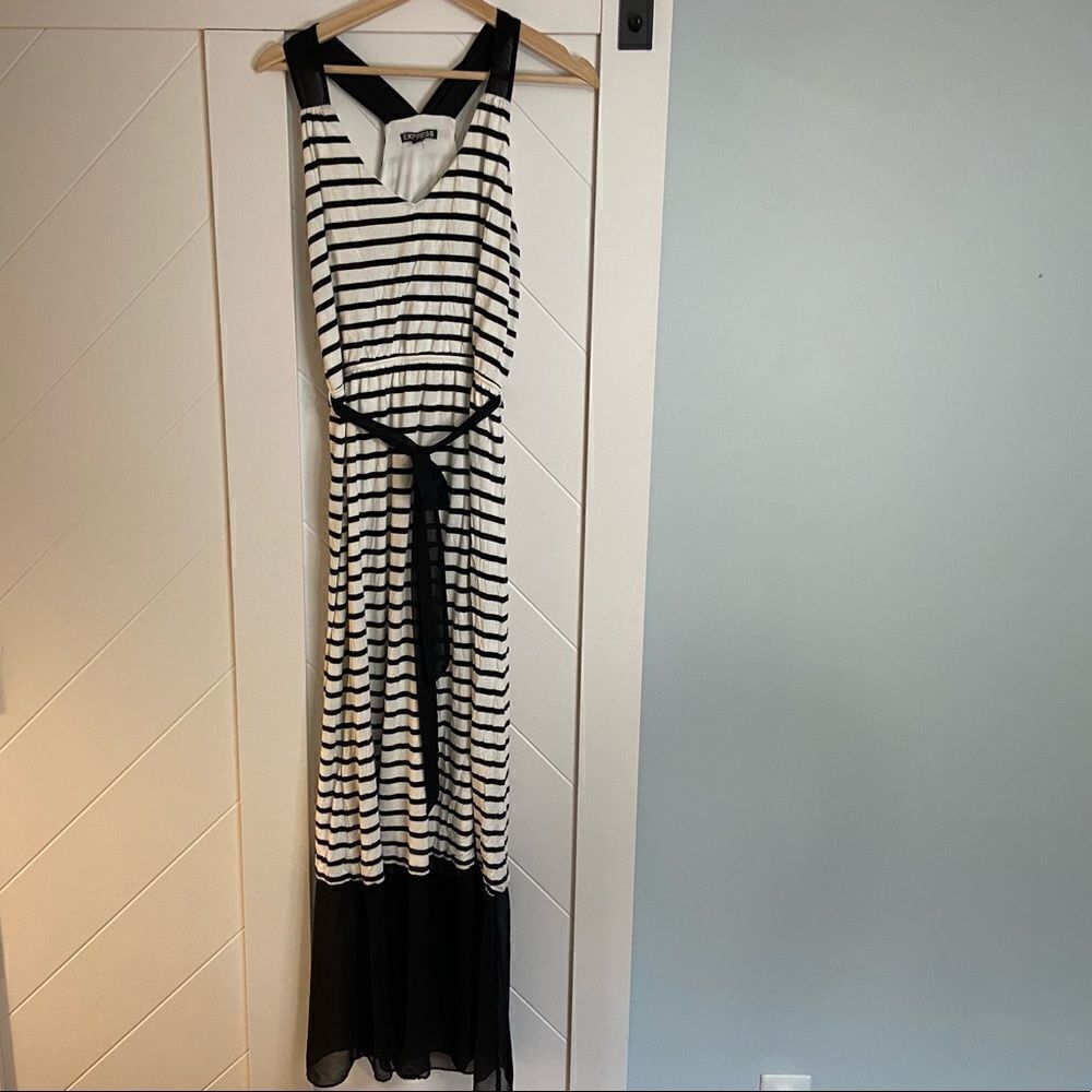 Express striped maxi dress